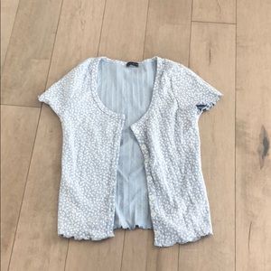 Brandy Melville light blue zelly top